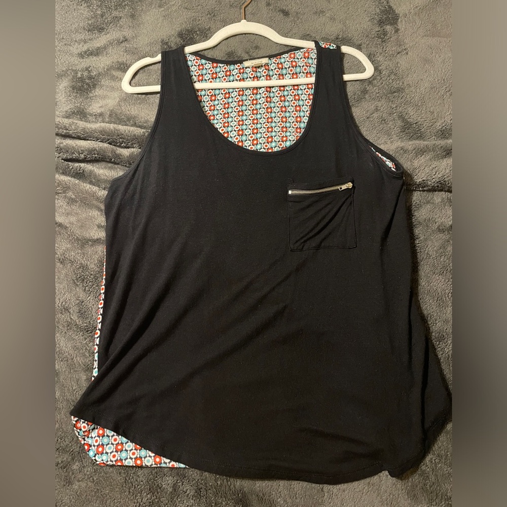 Pleione Mixed Media Tank Top - Picture 4 of 5